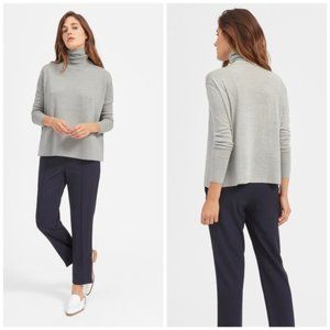 New Everlane Luxe Wool Square turtleneck 100% wool boxy cropped sweater